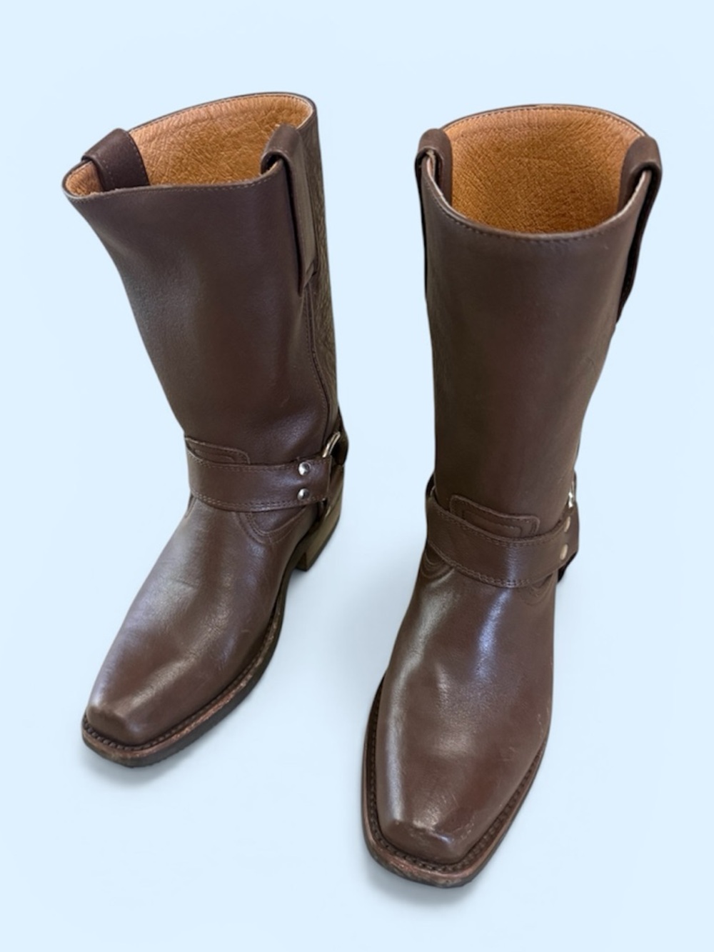Siete Leguas 7L Dark Brown Leather Harness Western Boots Men’s Size 8